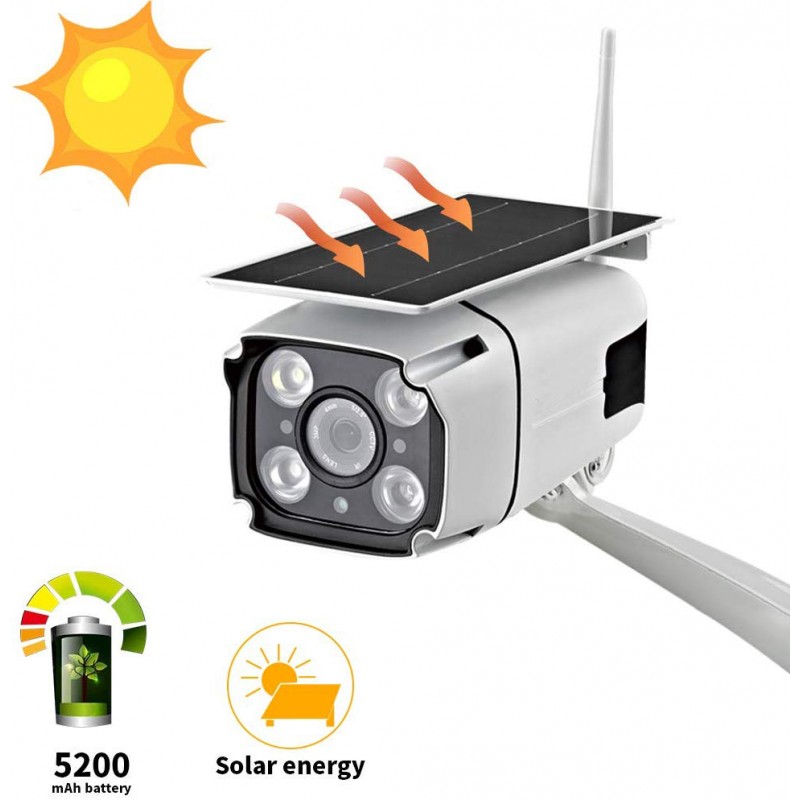 Solar Powered Wireless Security Camera- WiFi IP So...